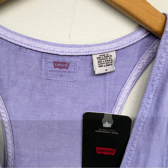 Levi's Radon Cut-Out Women Romper Purple Size Medium Pocket Soft Downtown Girl - Picture 7 of 14